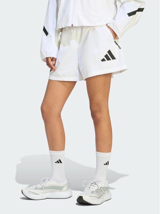 adidas adidas Szorty materiałowe 159192 Biały Loose Fit