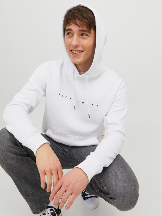 Jack&Jones Jack&Jones Majica dugih rukava 12233972 Bijela Relaxed Fit