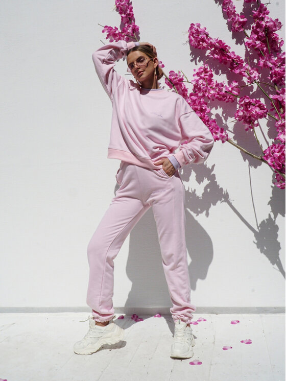 LilaLou LilaLou Dres Poli Różowy Regular Fit