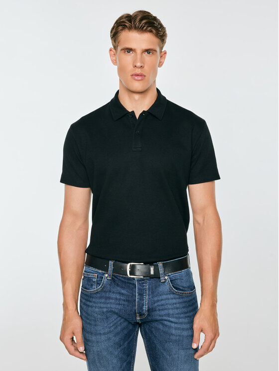 BIG STAR BIG STAR Polo NISSER Czarny Basic Fit