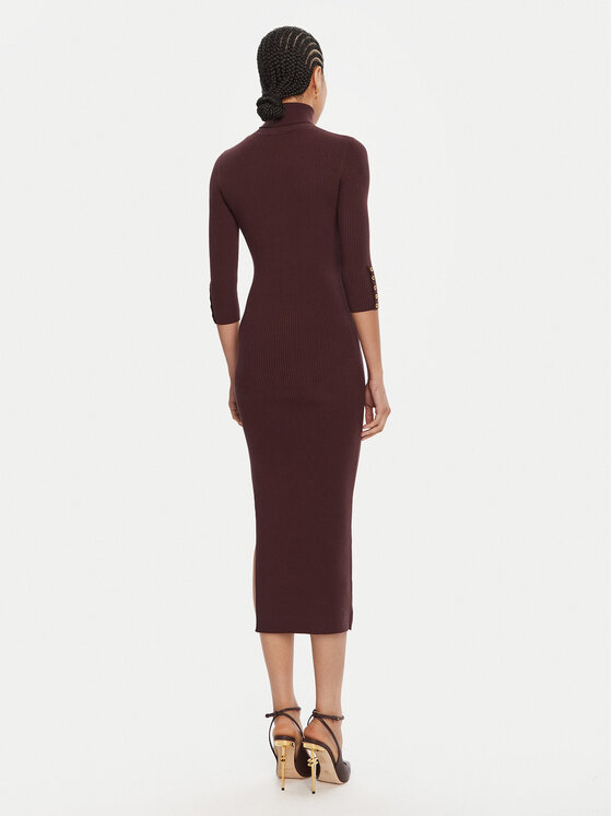 Elisabetta Franchi Elisabetta Franchi Džemper haljina AM-23B-56E2-V390 Tamnocrvena Slim Fit