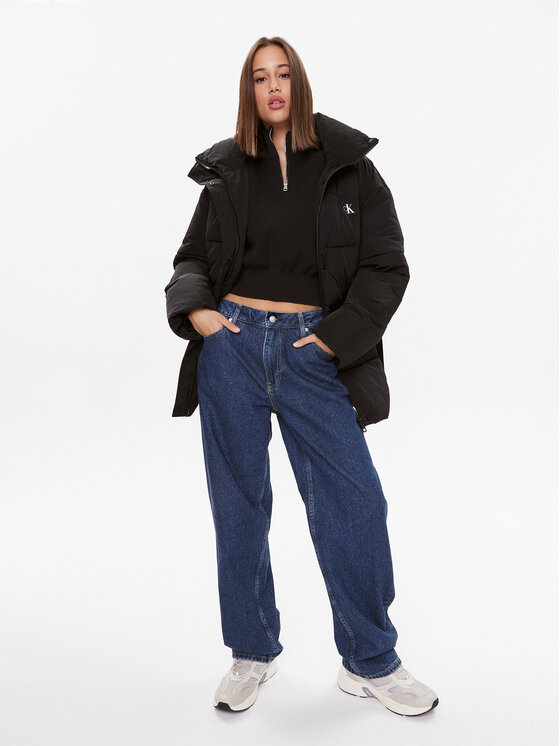 Calvin Klein Jeans Calvin Klein Jeans Pehelykabát J20J221903 Fekete Relaxed Fit
