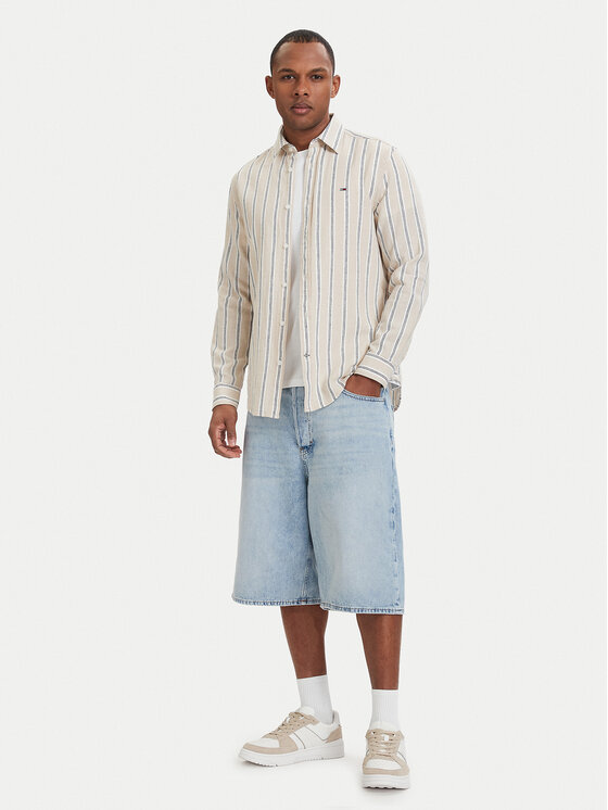 Tommy Jeans Tommy Jeans Košulja DM0DM22755 Svijetlo bež Regular Fit