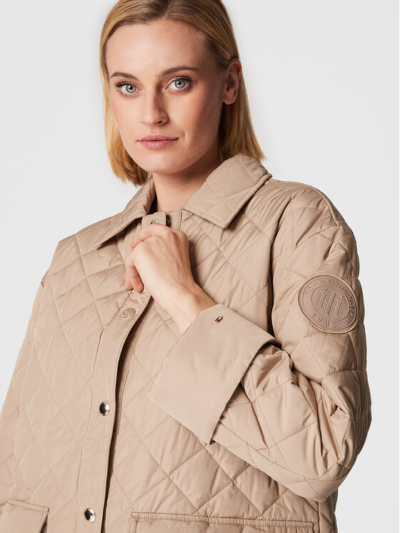 Tommy Hilfiger Tommy Hilfiger Kurtka przejściowa Quilted WW0WW35552 Beżowy Relaxed Fit