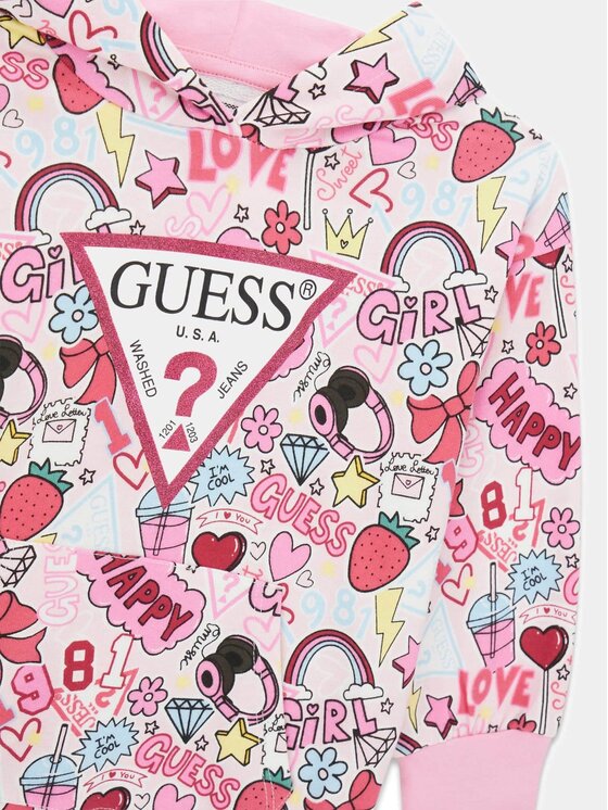Guess Kids Guess Kids Sukienka codzienna 183735 Kolorowy Classic Fit
