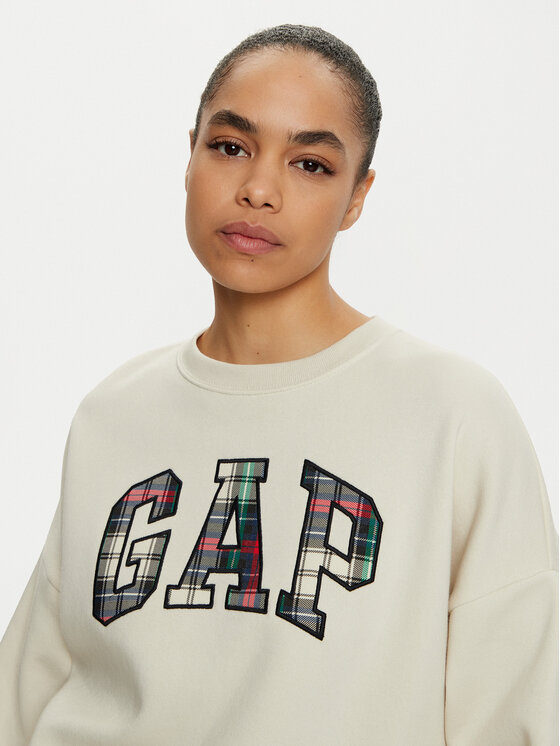 Gap Gap Majica dugih rukava 645565-01 Bež Regular Fit