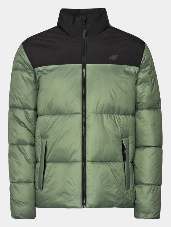 4F 4F Kurtka zimowa 4FWAW23TDJAM348 Khaki Regular Fit