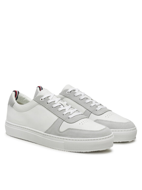 Tommy Hilfiger Tommy Hilfiger Laisvalaikio batai Premium Corporate Lth Mix FM0FM05244 Balta