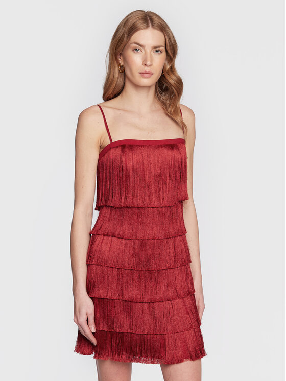 Marciano Guess Rochie cocktail 3RGK38 9245Z Roșu Slim Fit
