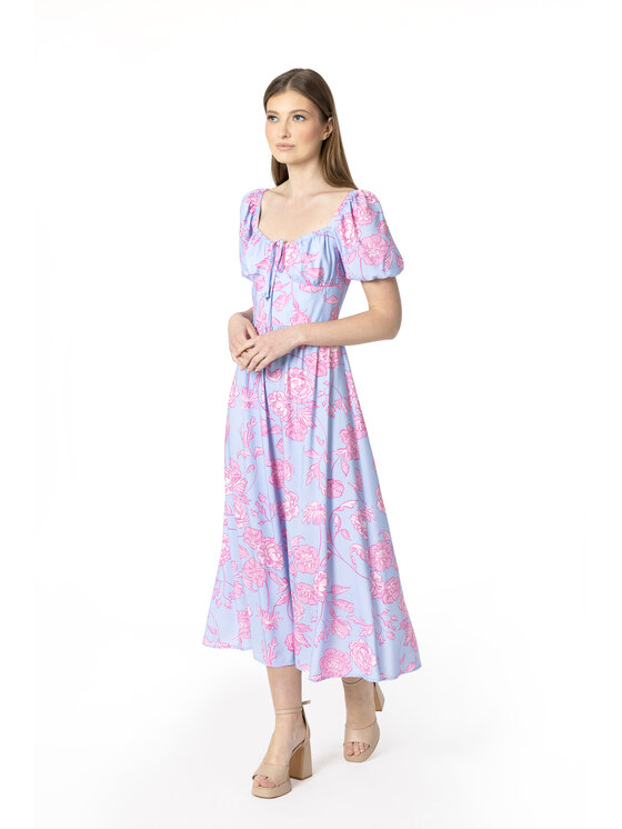 LAURELLA LAURELLA Letní šaty Laurella 4UL093811 Modrá Regular Fit