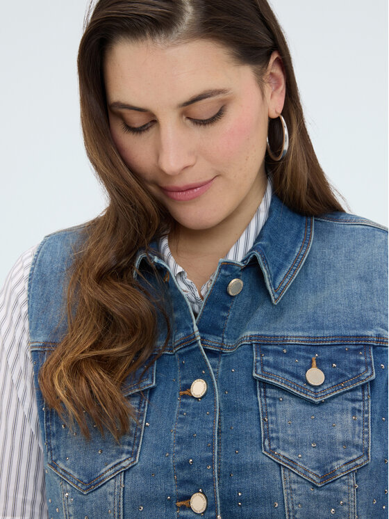 Fiorella Rubino Fiorella Rubino Gilet L403T000064N024 Blu Regular Fit