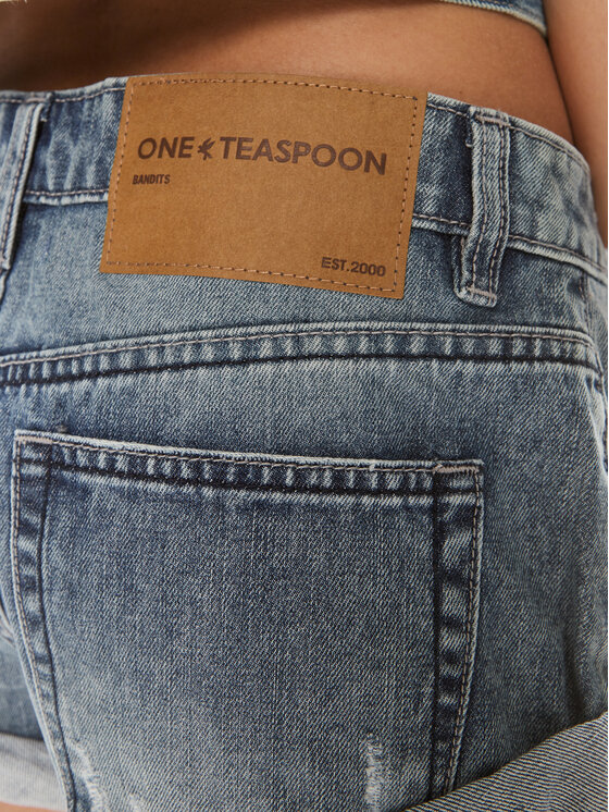 One Teaspoon One Teaspoon Pantaloni scurți de blugi Bandit 24934A Albastru Relaxed Fit