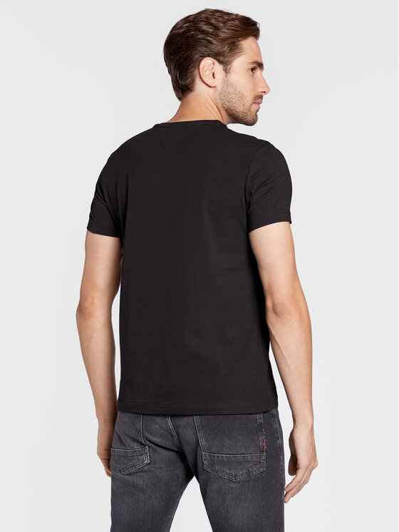 Tommy Hilfiger Tommy Hilfiger Tricou Core Stretch MW0MW27540 Negru Slim Fit