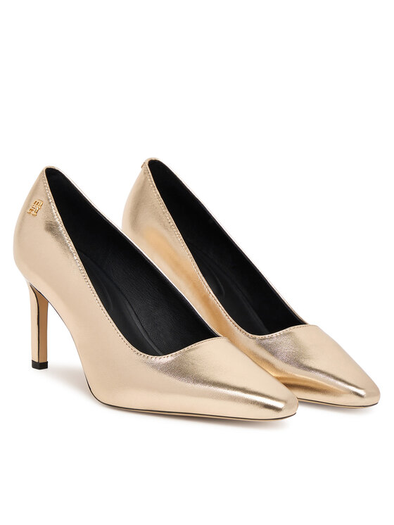Tommy Hilfiger Tommy Hilfiger Γόβες Logo Metallic Pump Slanted Hl FW0FW08994 Χρυσό