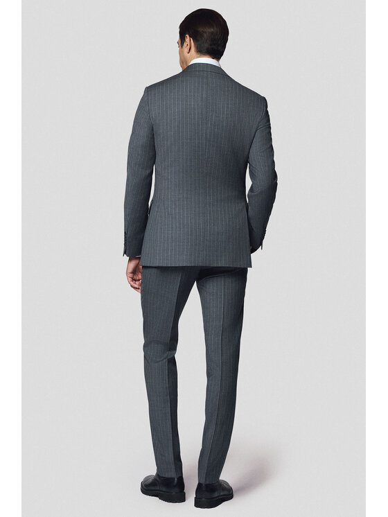 Lancerto Lancerto Garnitur Valum GA073125000010 Szary Slim Fit