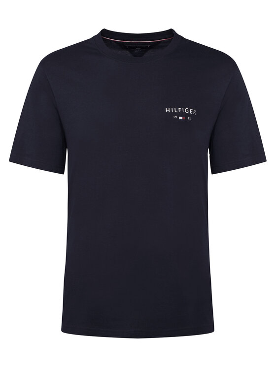 Tommy Hilfiger Tommy Hilfiger T-Shirt Brand Love MW0MW41456 Granatowy Regular Fit