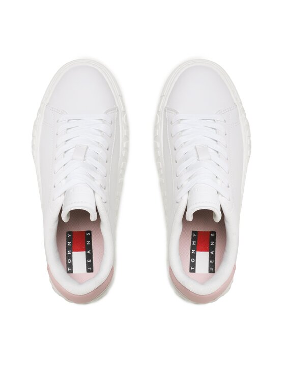 Tommy Jeans Tommy Jeans Laisvalaikio batai New Cupsole Leather EN0EN02137 Balta
