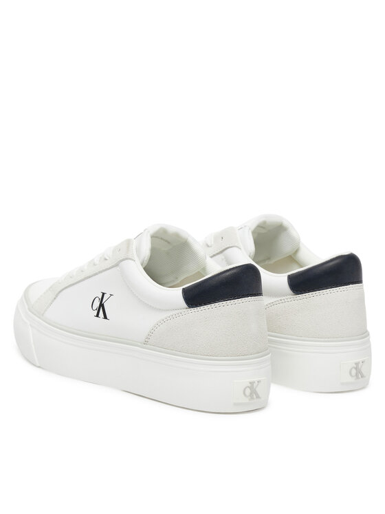 Calvin Klein Jeans Calvin Klein Jeans Гуменки Vulc Flatform Mg Nylon Mix YW0YW01896 Бял