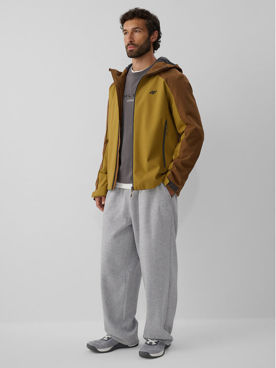 4F 4F Kurtka przejściowa URBAN COMMUTER Brązowy jasny Regular Fit