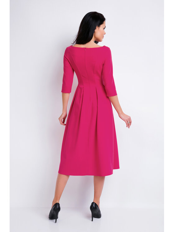 Awama Awama Sukienka codzienna A159 Różowy Basic Fit