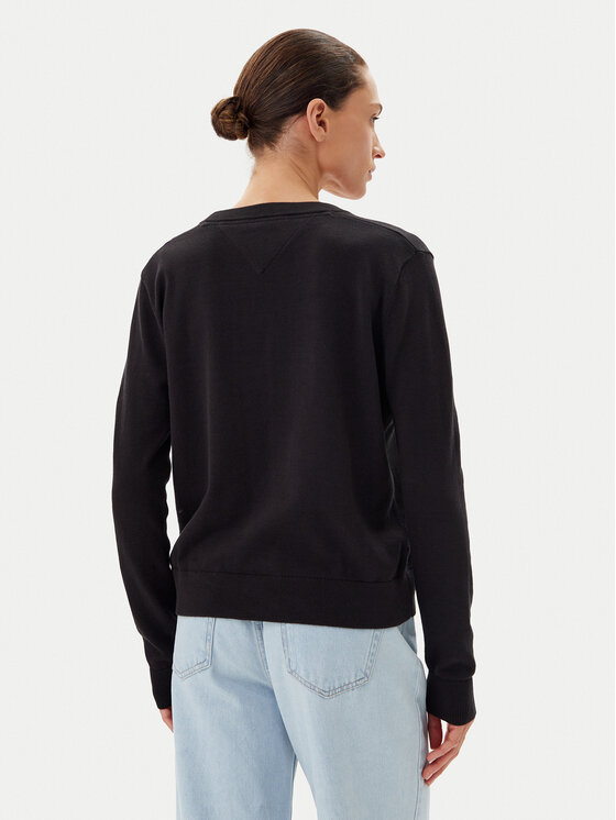 Tommy Jeans Tommy Jeans Πουλόβερ Essential DW0DW19888 Μαύρο Regular Fit