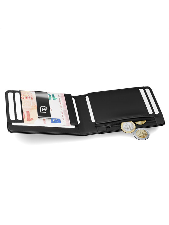 James Hawk James Hawk Mały Portfel Męski Męski skórzany portfel slim z RFID Szary