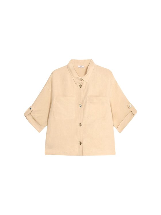 Oltre Oltre Giacca outdoor R205J000289N002 Écru Regular Fit