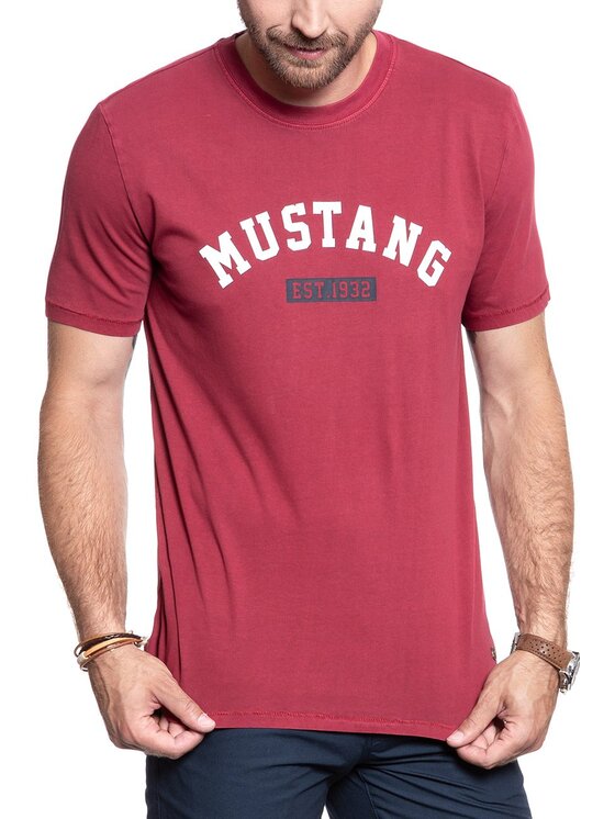 Mustang Mustang T-shirt ALEX C PRINT Rosso Regular Fit