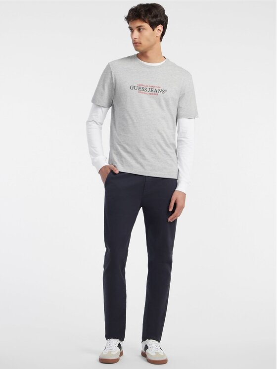 Guess Jeans Guess Jeans T-Shirt 165529 Szary Classic Fit