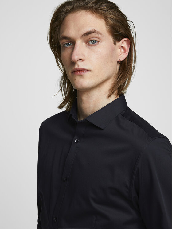 Jack&Jones Jack&Jones Krekls Parma 12097662 Melns Super Slim Fit