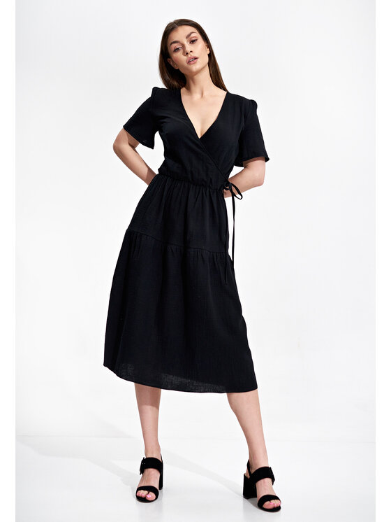 FIGL FIGL Sukienka M861 Czarny Regular Fit