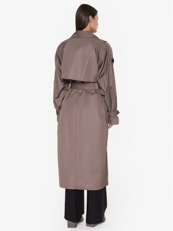Gestuz Gestuz Trenčkot Sarga 10906855 Hnědá Loose Fit