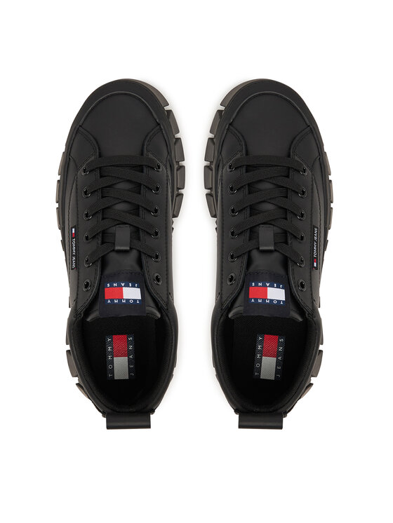 Tommy Jeans Tommy Jeans Αθλητικά Tjw Vulc Flatform Leather EN0EN03008 Μαύρο
