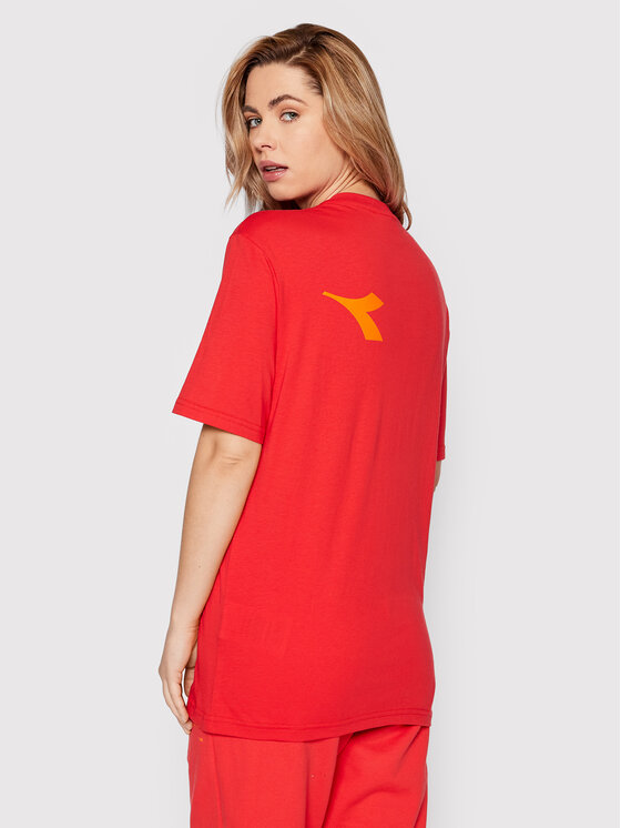 Diadora Diadora T-Shirt Unisex Manifesto 502.178208 Czerwony Loose Fit