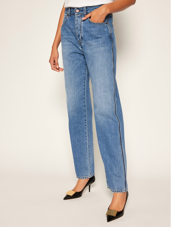 Victoria Victoria Beckham Victoria Victoria Beckham Jeansy Relaxed Fit 2320DJE001376A Granatowy Relaxed Fit