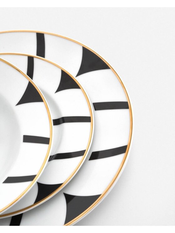 La Mania La Mania Komplet talerzy Bauhaus 3 szt. Biały