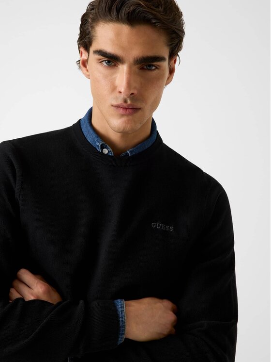 Guess Guess Sweter 180301 Czarny Classic Fit