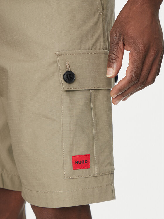 HUGO HUGO Szorty materiałowe Garlio 50510594 Brązowy Regular Fit