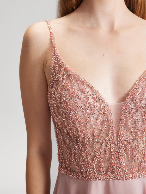 Hey Kyla Hey Kyla Coctailkleid 5AC106HK Rosa Slim Fit