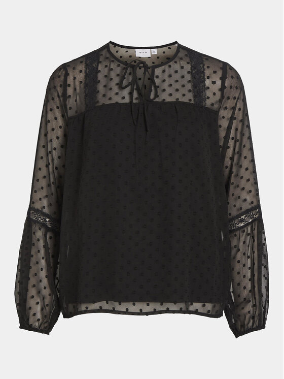 Vila Vila Särkpluus Edee 14079577 Must Regular Fit