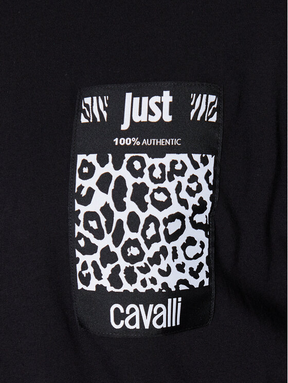 Just Cavalli Just Cavalli T-Shirt 74OBH600 Černá Regular Fit