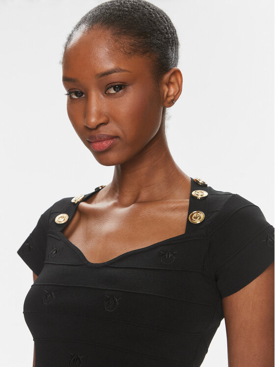 PINKO Pinko Bluza Hoodia 102882 A1LK Črna Slim Fit