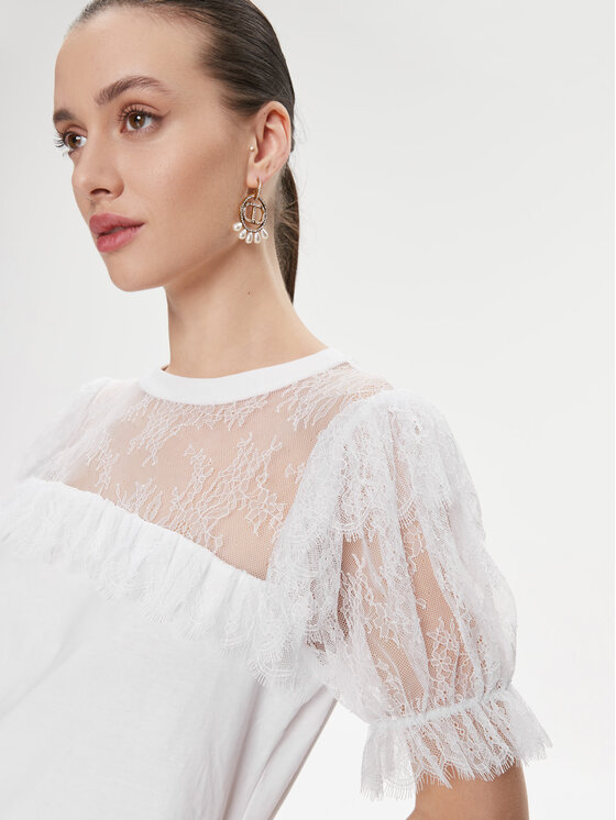 TWINSET TWINSET Bluzka 241TP2217 Biały Regular Fit