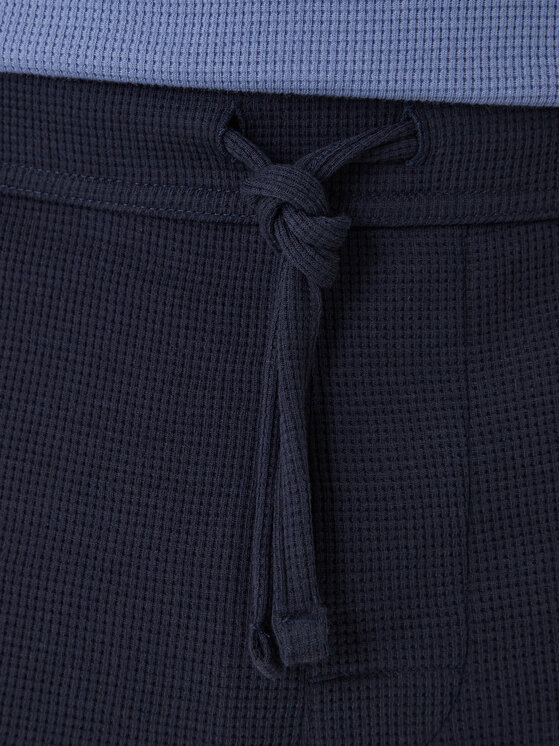 BOSS BOSS Spodnie dresowe Waffle 50535878 Granatowy Regular Fit