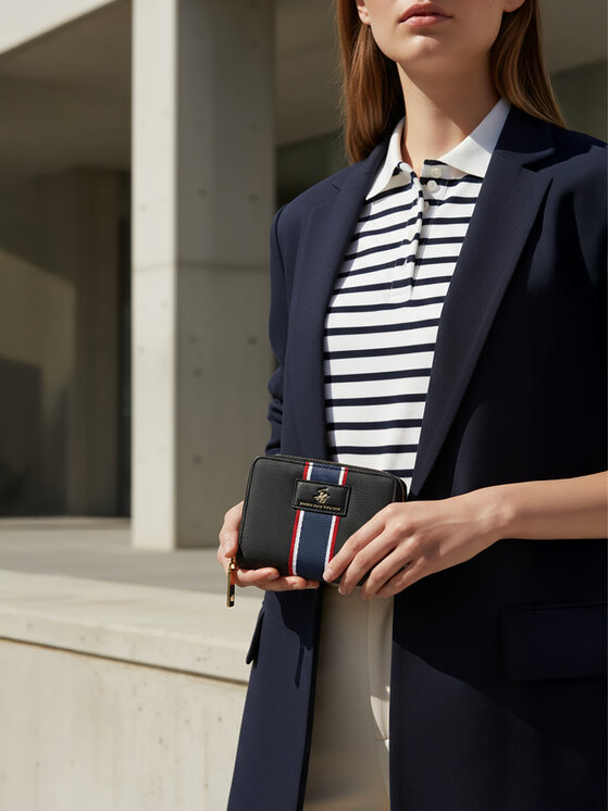 Beverly Hills Polo Club Beverly Hills Polo Club Портфейл CEO-BHPC-W1-005-AW25 Черен