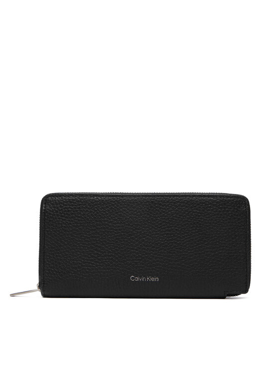 Calvin Klein Calvin Klein Peňaženka Foil Emboss Long Zip Around LV04D1242G Čierna