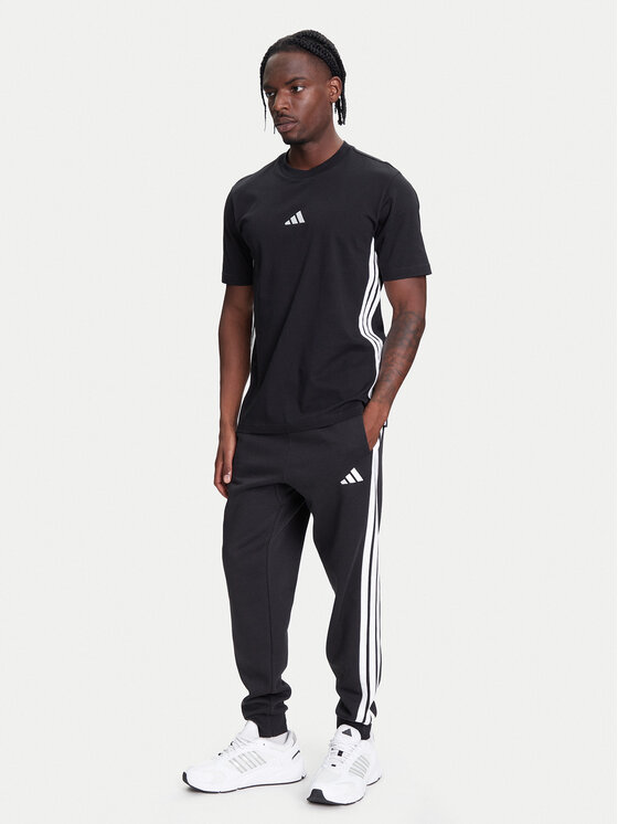 adidas adidas Donji dio trenerke Essentials 3-Stripes JD1861 Crna Regular Fit