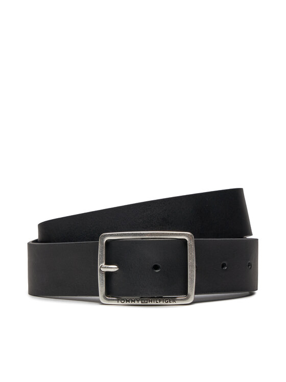 Tommy Hilfiger Pánsky opasok Jeans Buckle 3.5 AM0AM12176 Čierna