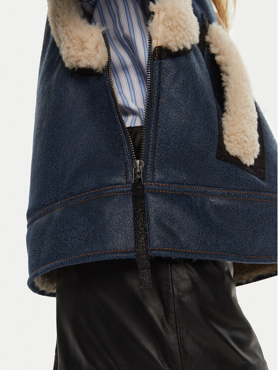 Munthe Munthe Bezrękawnik Tuppa 243150524341 Granatowy Loose Fit