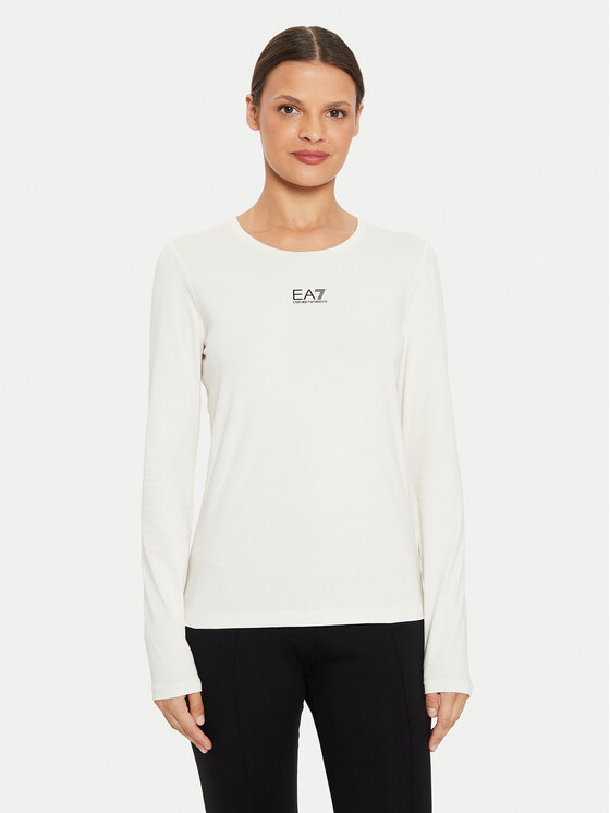 EA7 Emporio Armani EA7 Emporio Armani Halenka 6DTT13 TJDZZ 1120 Écru Slim Fit